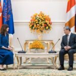 ជួបជាមួយ លោកជំទាវ Vladanka Andreeva អ្នកសម្របសម្រួល អង្គការសហប្រជាជាតិប្រចាំនៅព្រះរាជាណាចក្រកម្ពុជាក្នុងជំនួបសម្តែងការគួរសម និងពិភាក្សាការងារ នៅវិមានសន្តិភាព។